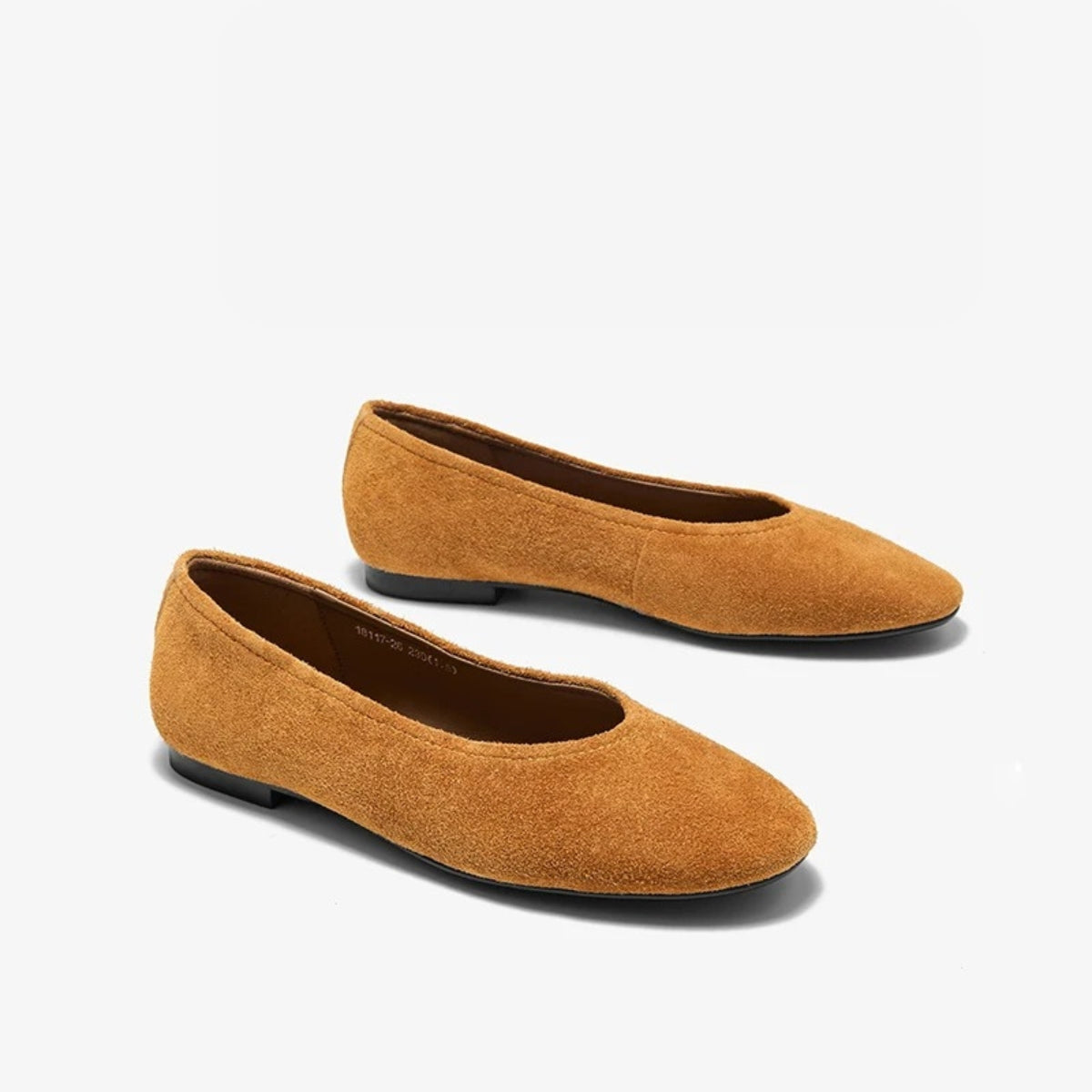 Ballerines En Daim Camel