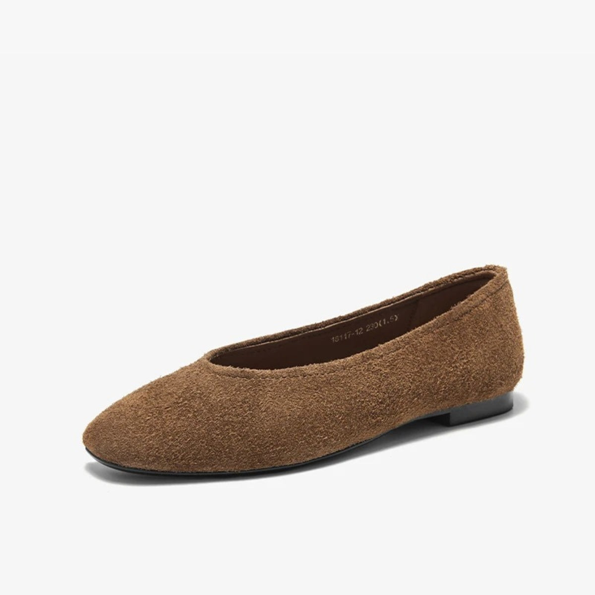Ballerines En Daim Marron