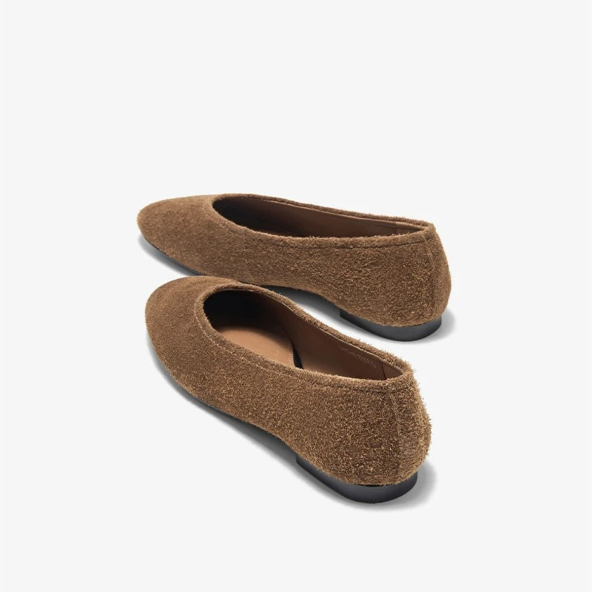Ballerines En Daim Marron