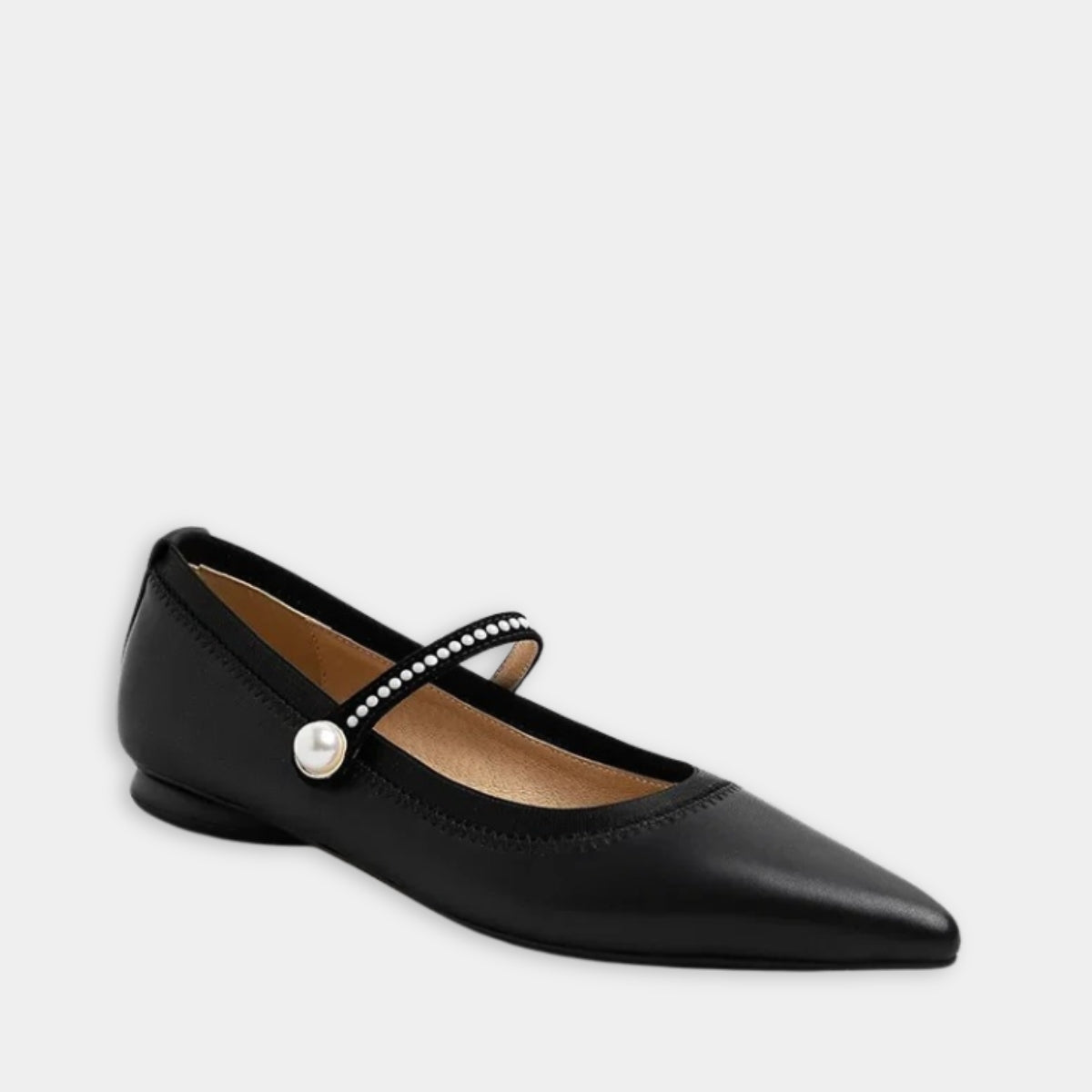 Ballerines Pointues En Cuir