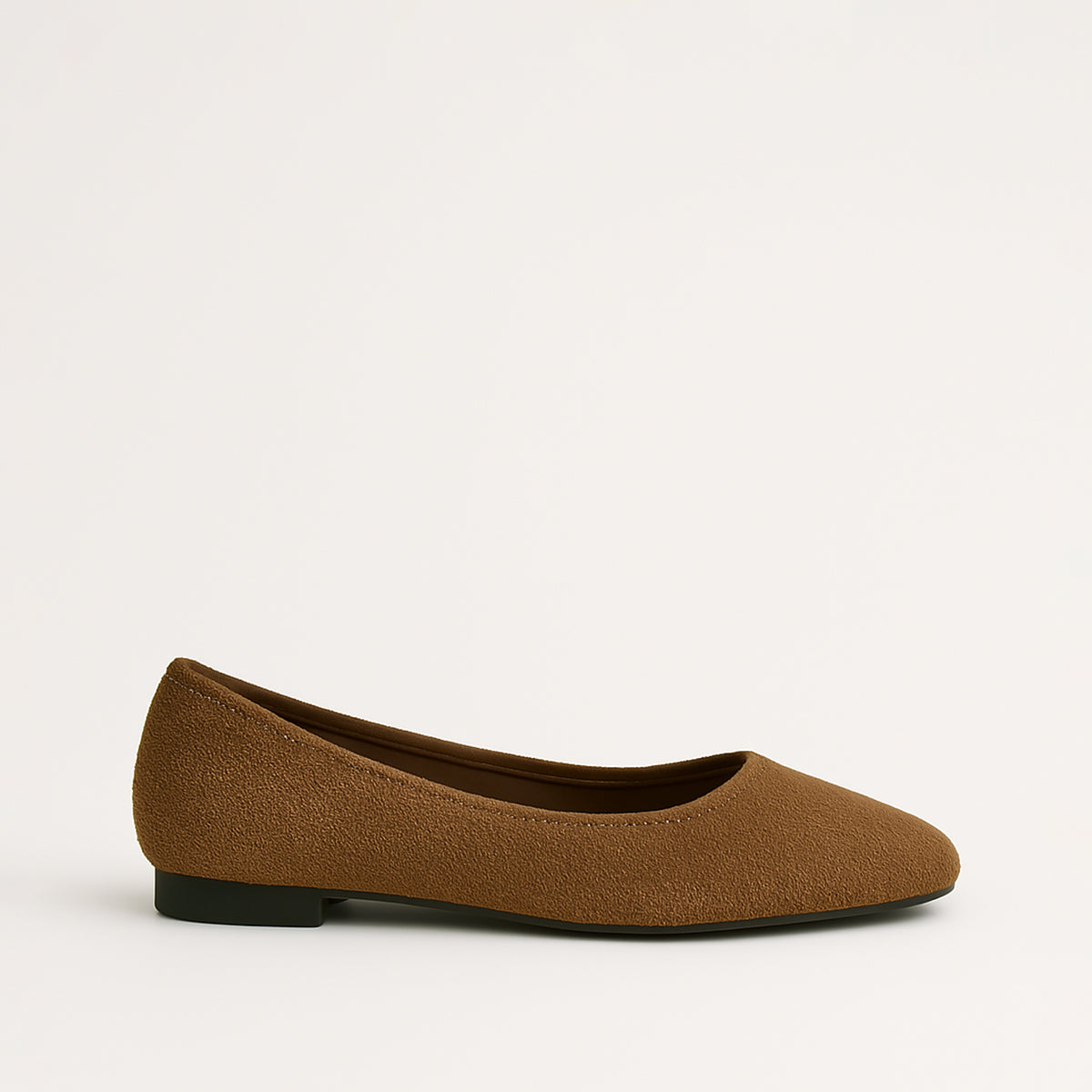Ballerines En Daim Marron