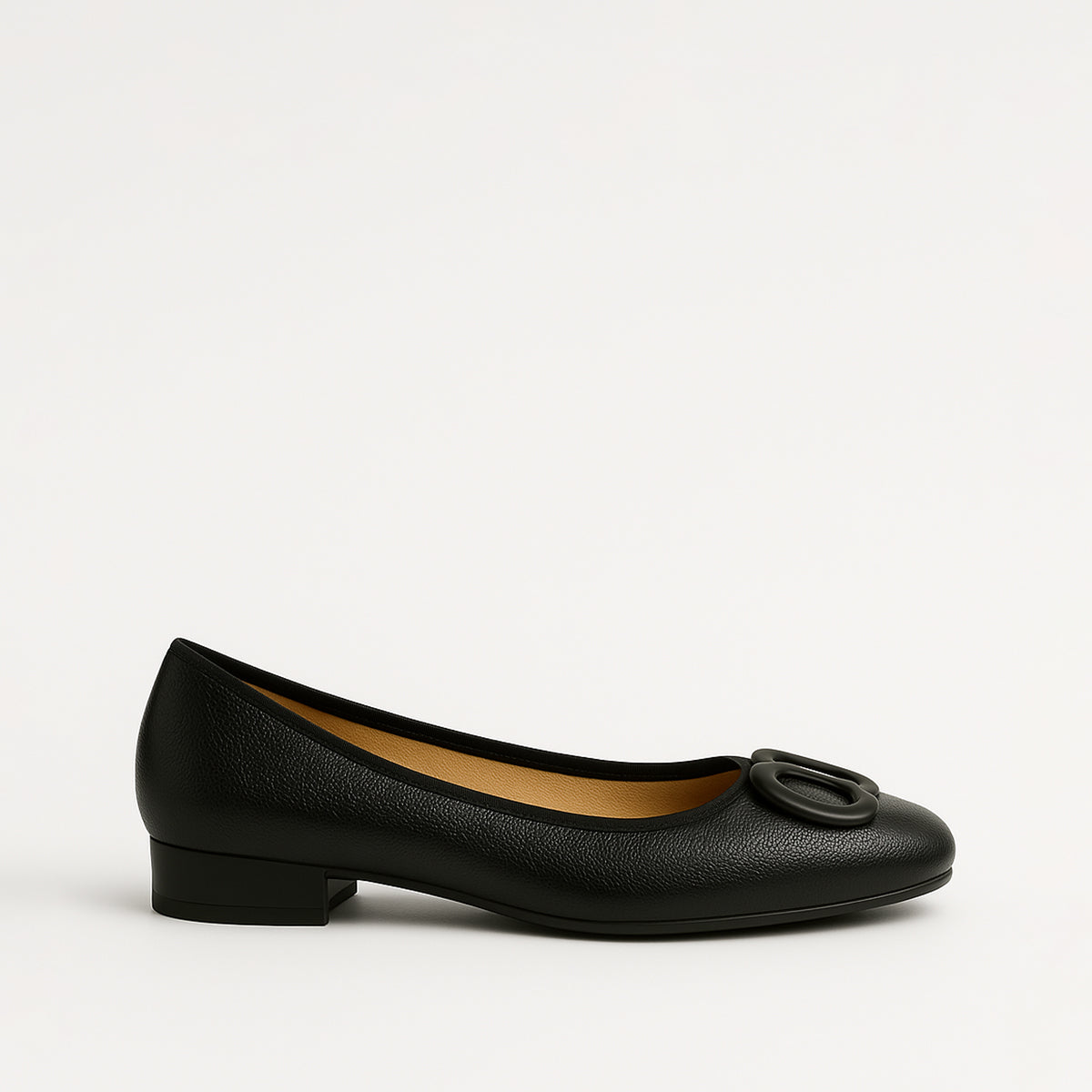 Ballerines Noires À Talon 3cm