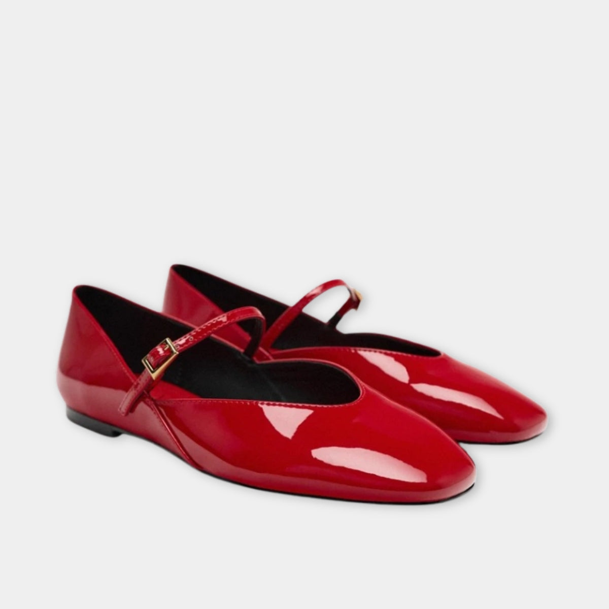 Ballerines Rouges À Bride