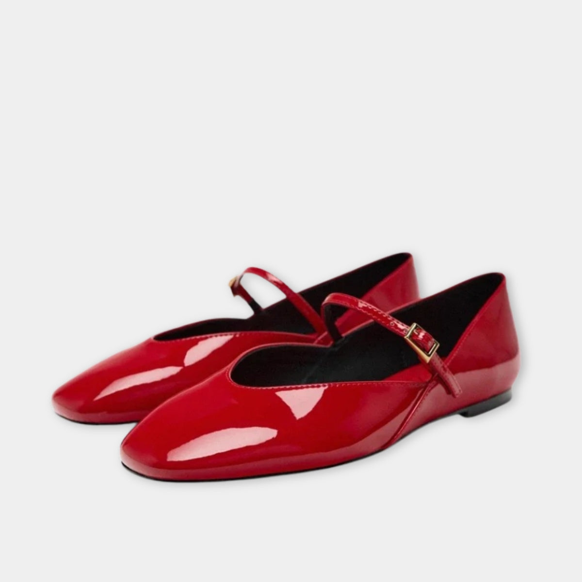 Ballerines Rouges À Bride
