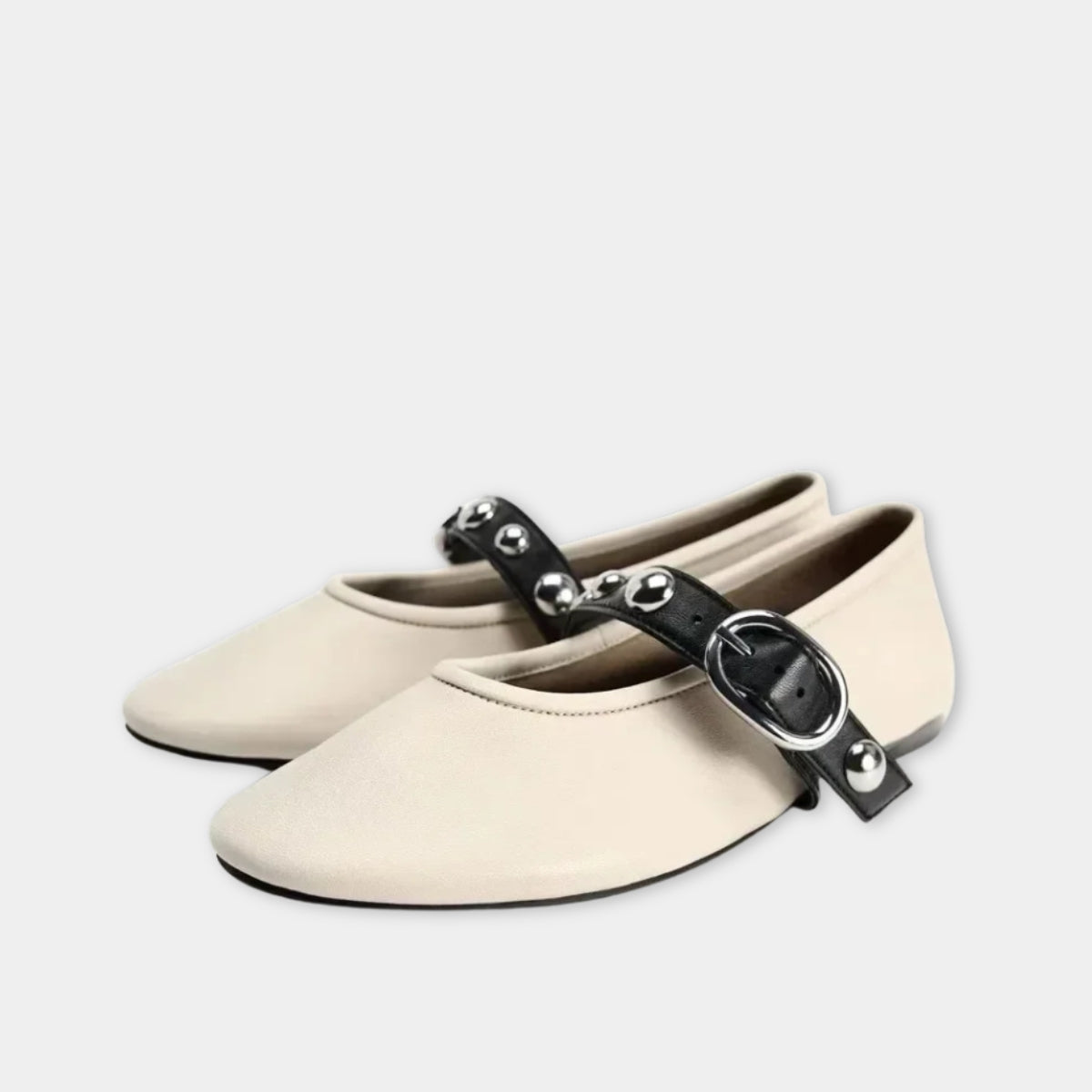 Ballerines Beiges À Boucle