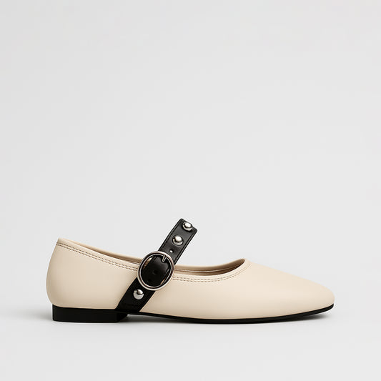 Ballerines Beiges À Boucle