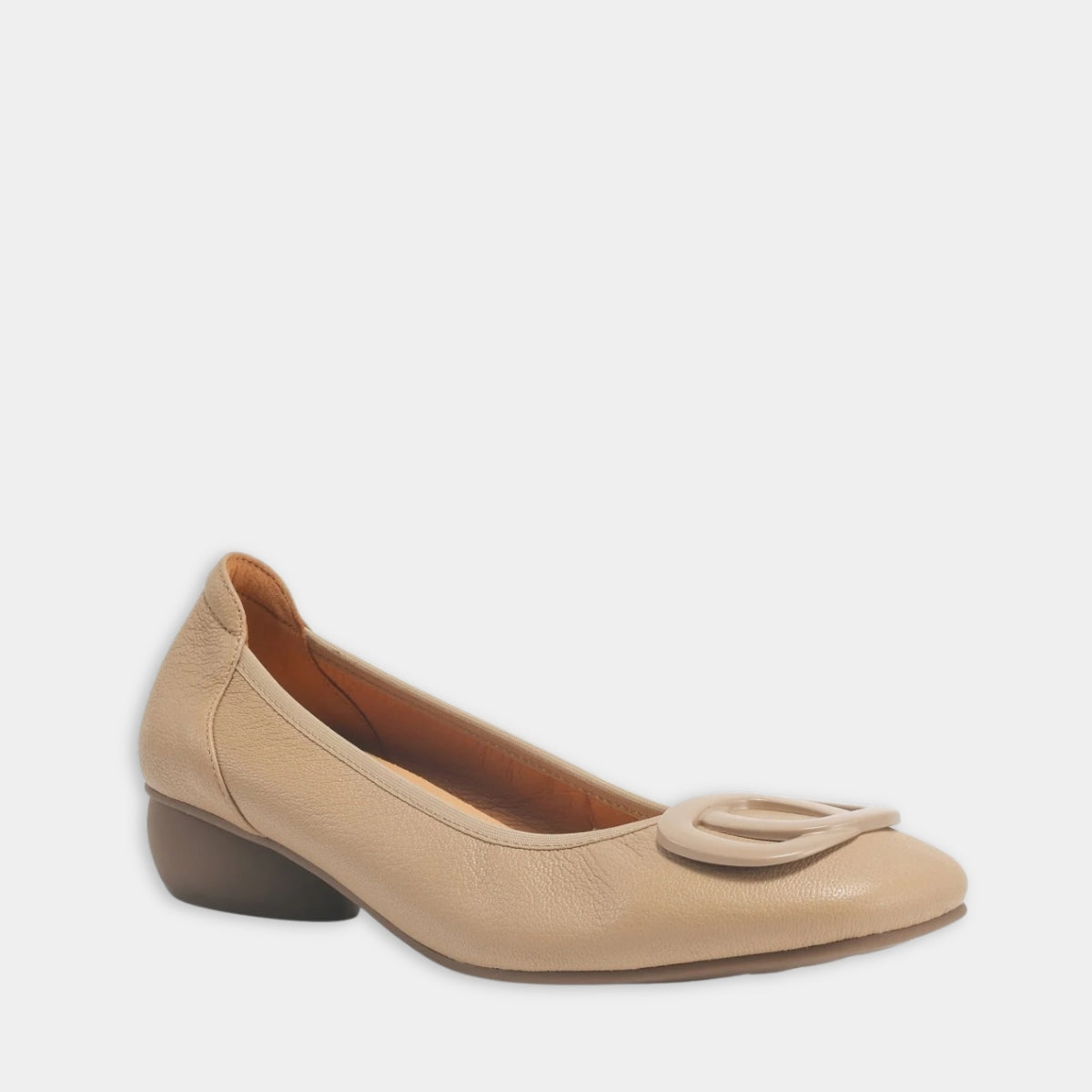 Ballerines Beiges À Talon 3cm