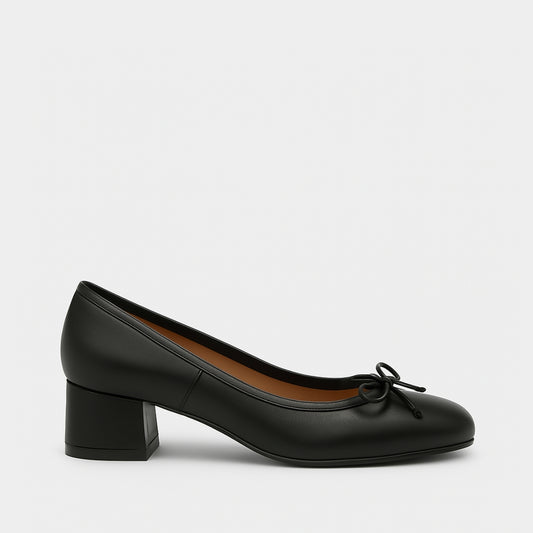 Ballerines Noires À Talons