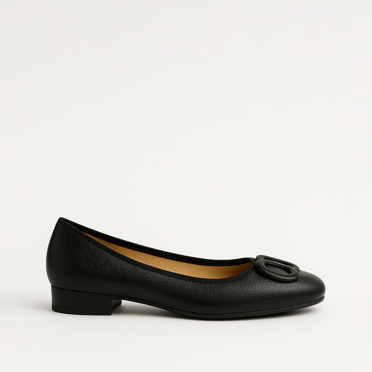 Ballerines Noires À Talon 3cm