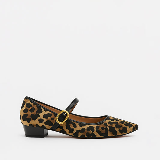 Ballerines À Talon Léopard