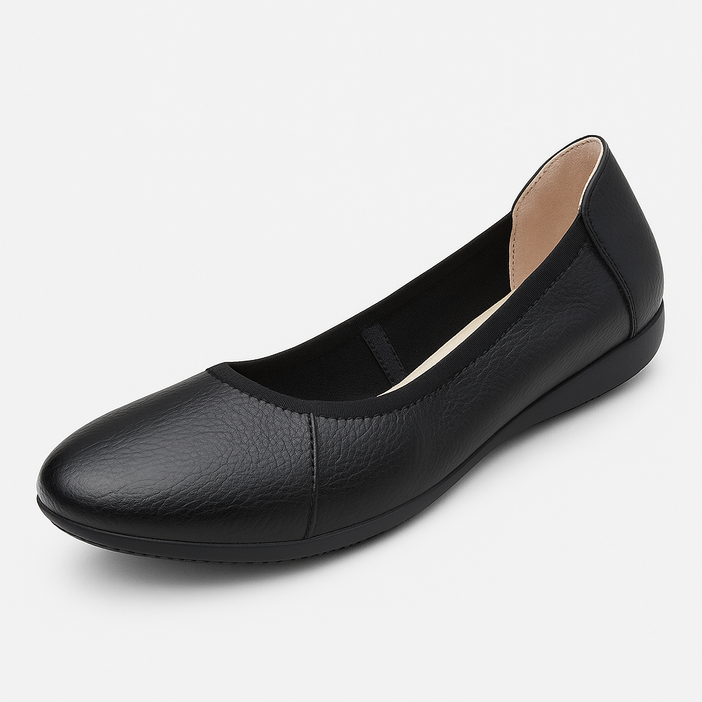 Ballerines Compensées Noires Vintage